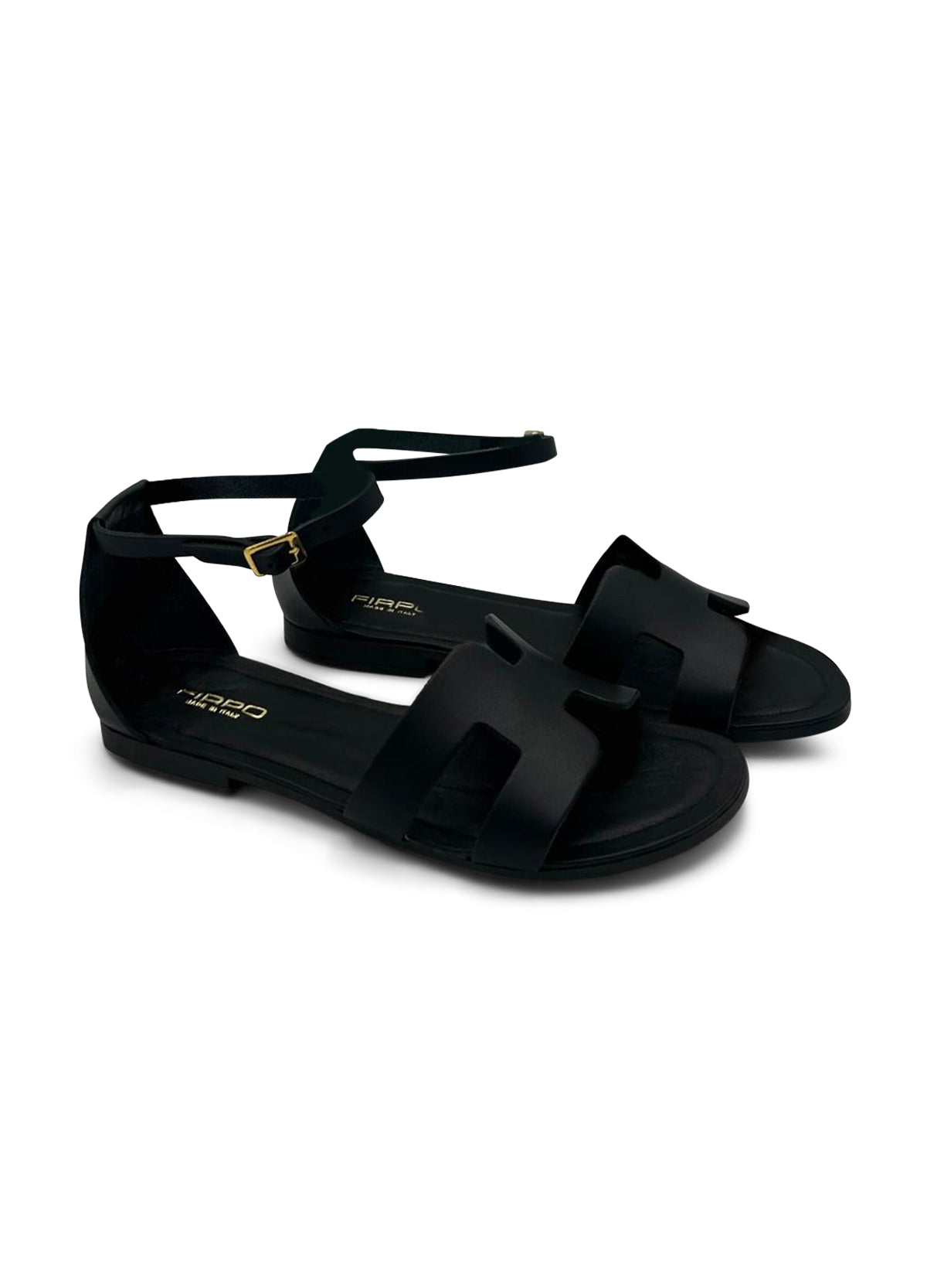 Sandalo Nero in pelle