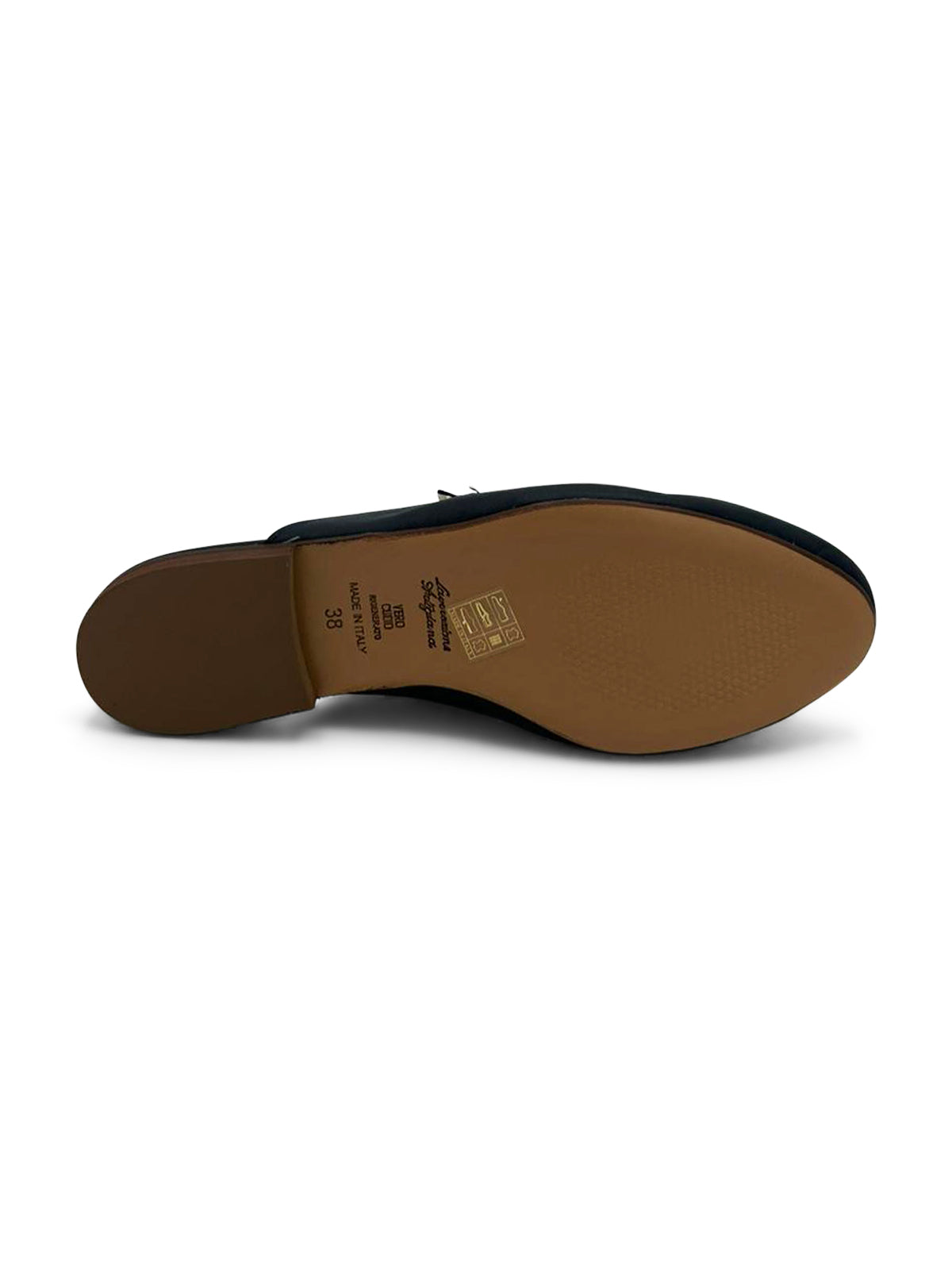Mocassino Sabot Nero con Dettaglio Metallico