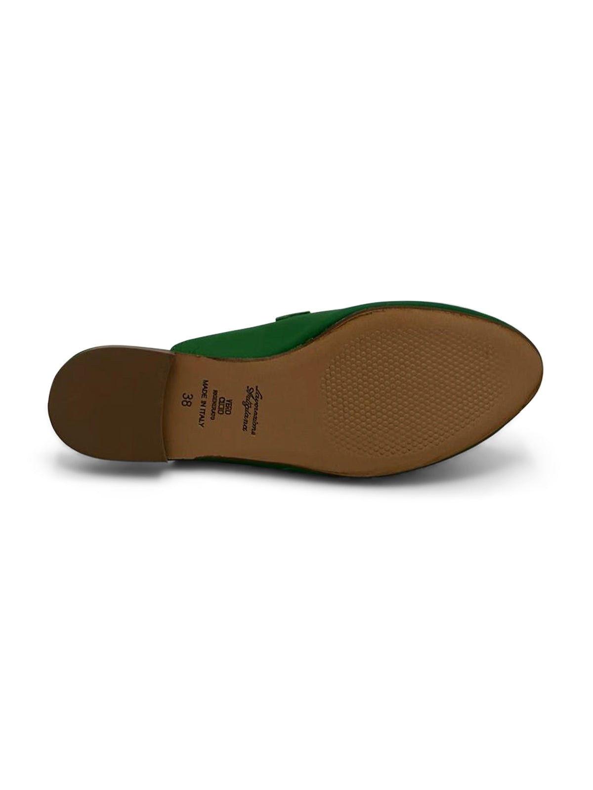 Mocassino Sabot Verde con Dettaglio Metallico