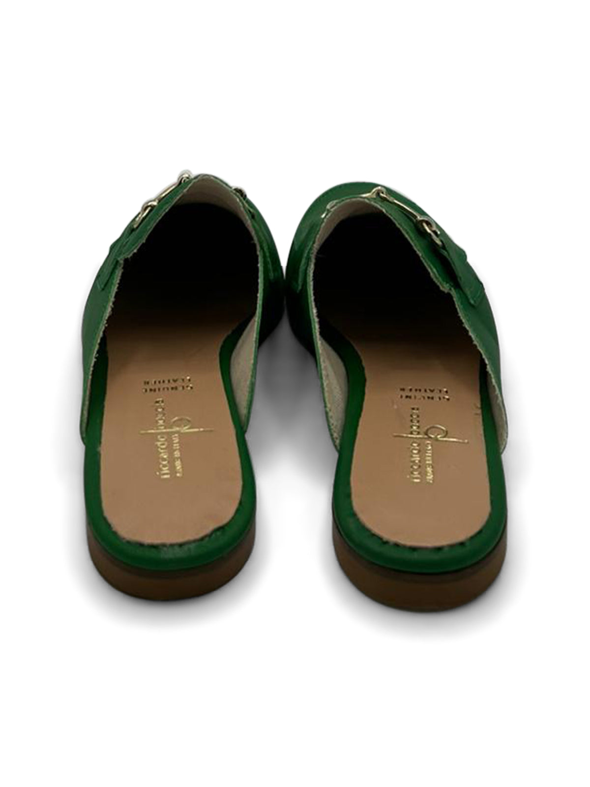 Mocassino Sabot Verde con Dettaglio Metallico
