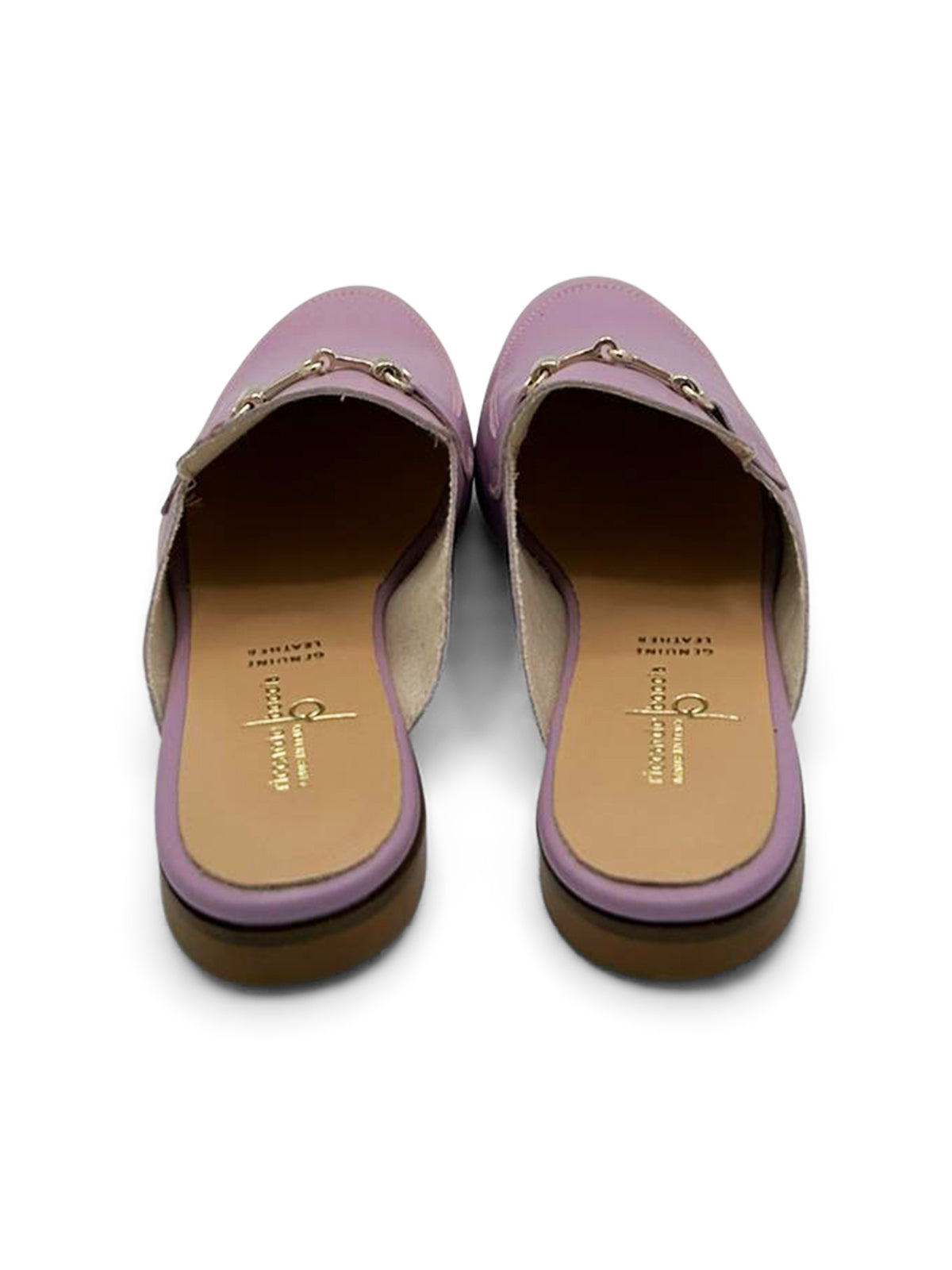 Mocassino Sabot Lilla con Dettaglio Metallico