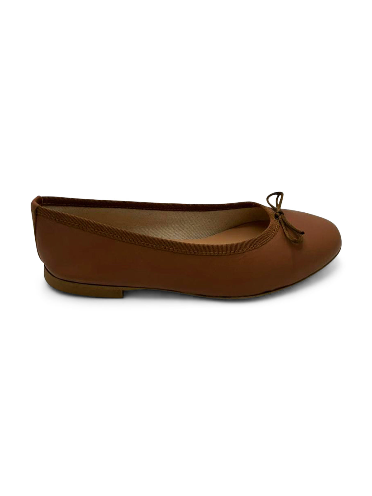 Ballerine Tortora con Fiocco e Punta Arrotondata