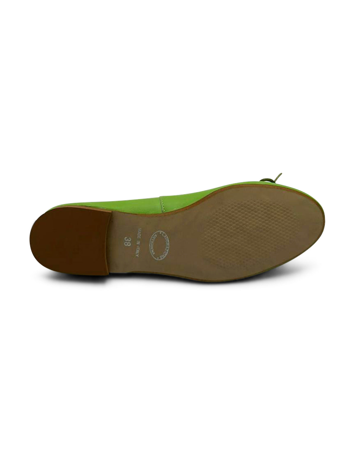 Ballerine Verde con Fiocco e Punta Arrotondata