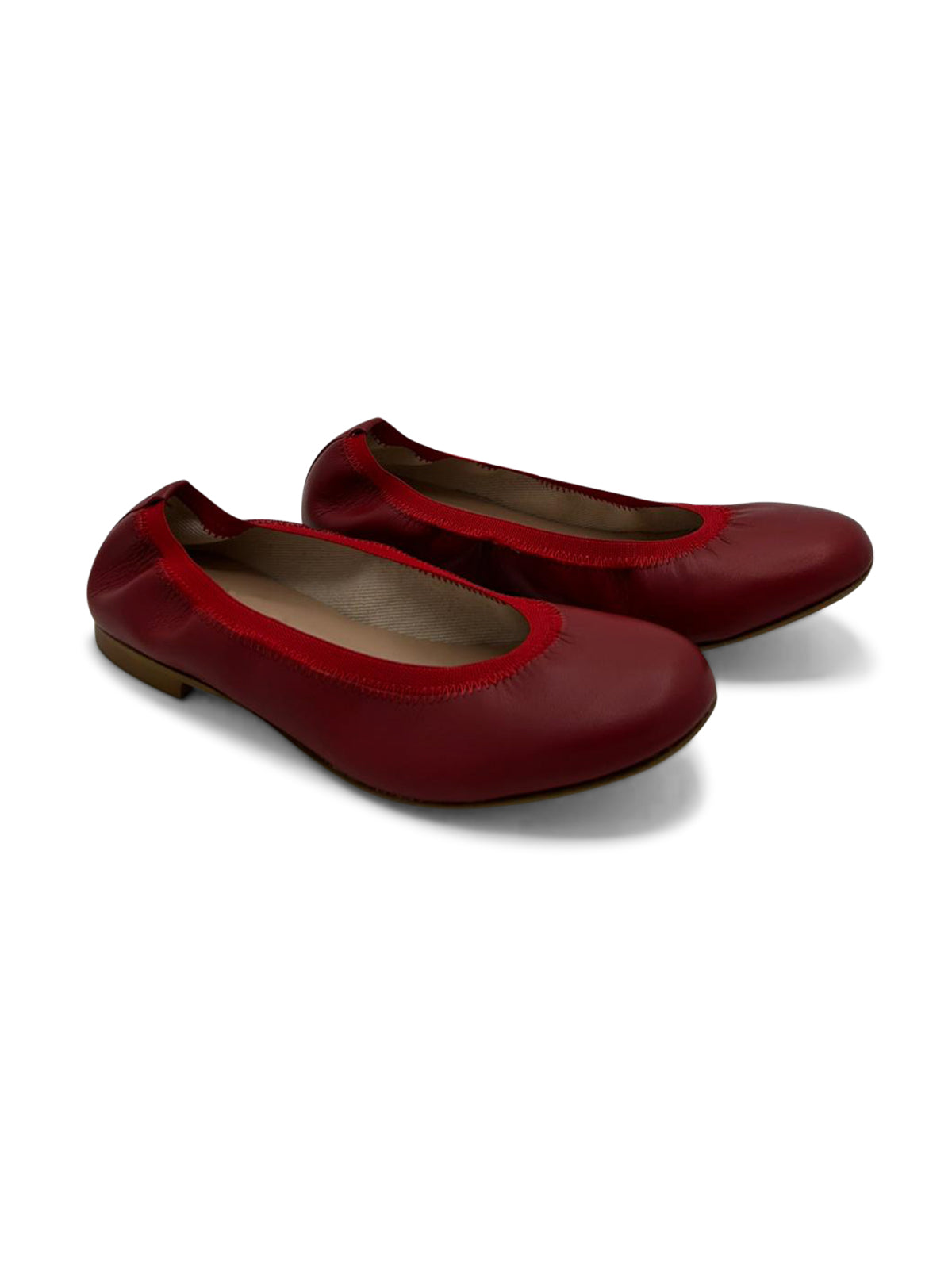 Ballerine Oro Rosato in Pelle Morbida con Elastico