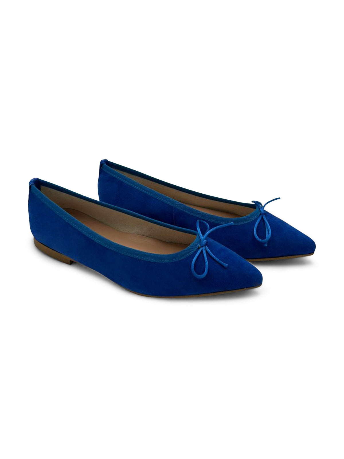 Ballerine Blu Navy in Camoscio con Fiocco