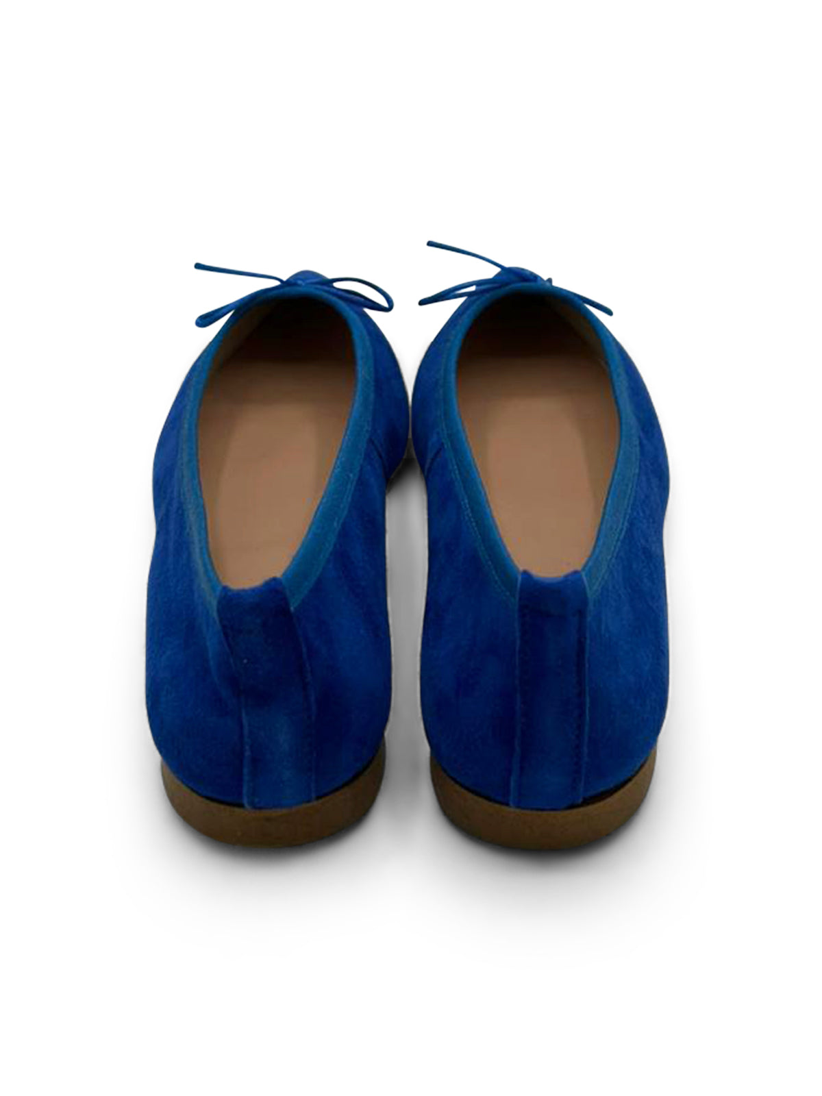 Ballerine Blu Navy in Camoscio con Fiocco