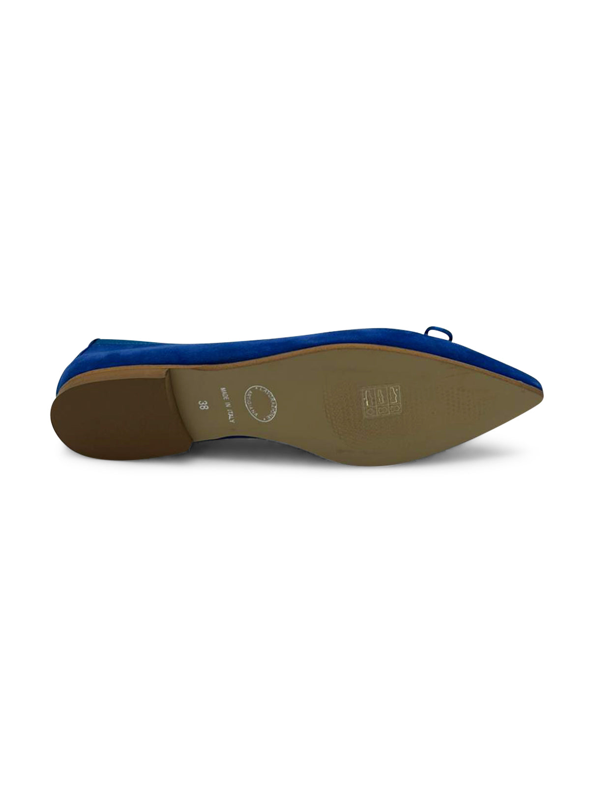 Ballerine Blu Navy in Camoscio con Fiocco