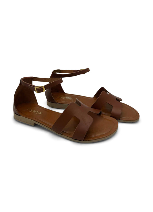 Sandalo Marrone in pelle