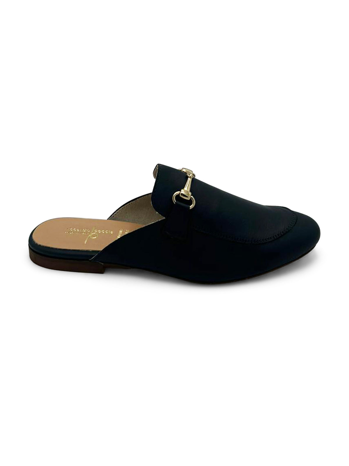 Mocassino Sabot Nero con Dettaglio Metallico