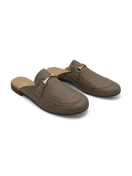 Mocassino Sabot Grigio con Dettaglio Metallico