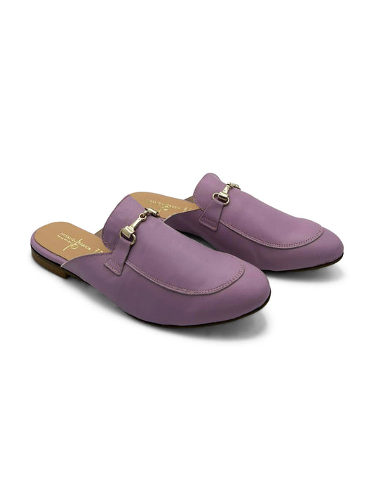 Mocassino Sabot Lilla con Dettaglio Metallico