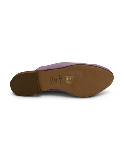 Mocassino Sabot Lilla con Dettaglio Metallico