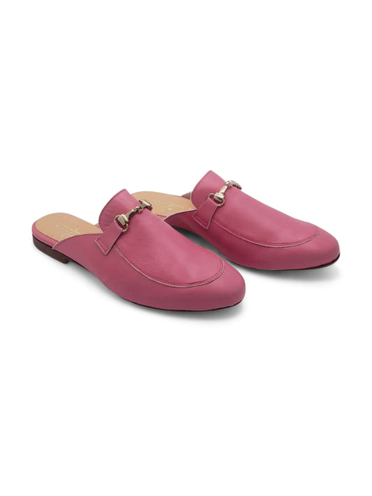 Mocassino Sabot Rosa con Dettaglio Metallico