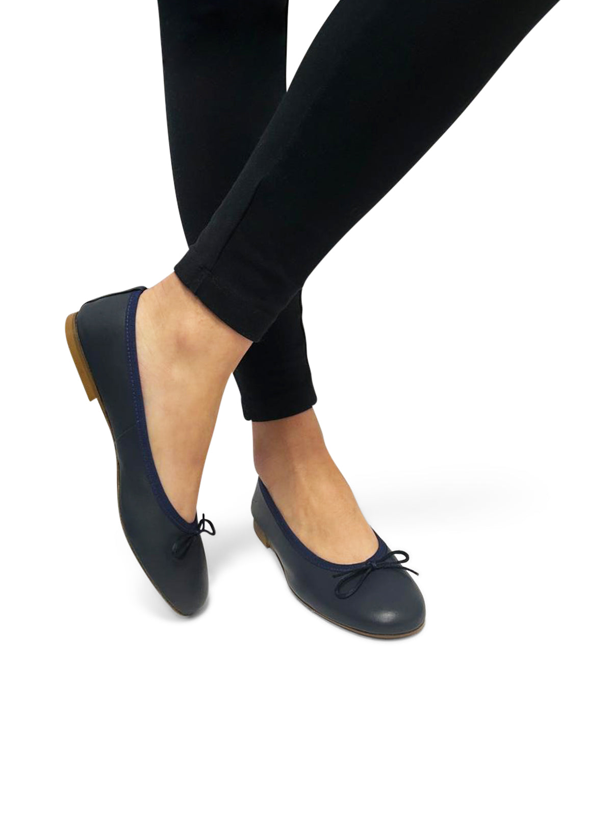 Ballerine Blu Navy con Fiocco e Punta Arrotondata