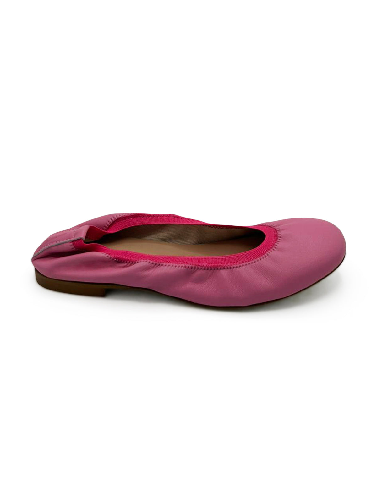 Ballerine Oro Rosato in Pelle Morbida con Elastico