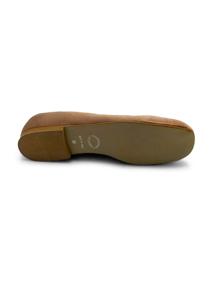 Ballerine Beige in Camoscio con Elastico