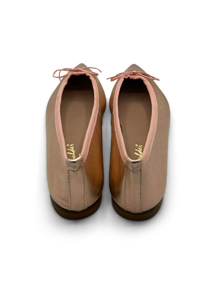 Ballerine Rosa Metallizzato in Pelle con Fiocco