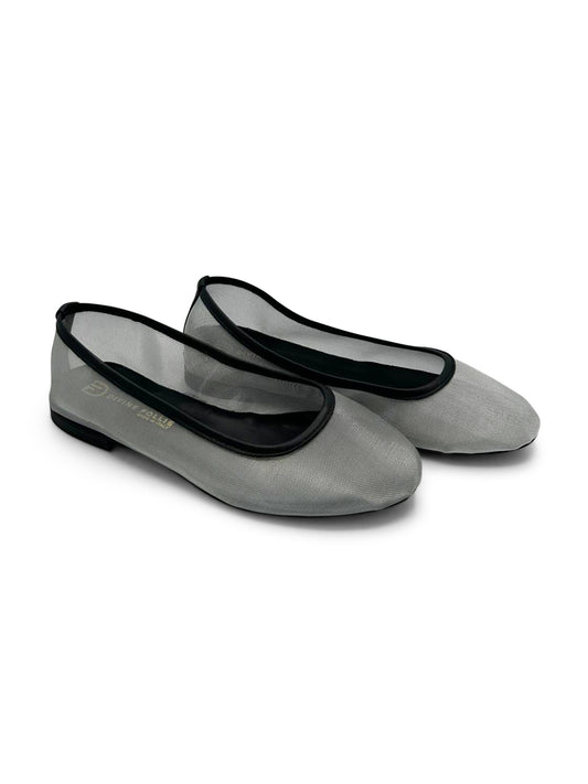Ballerine Grigie da Donna con Dettagli in Rete