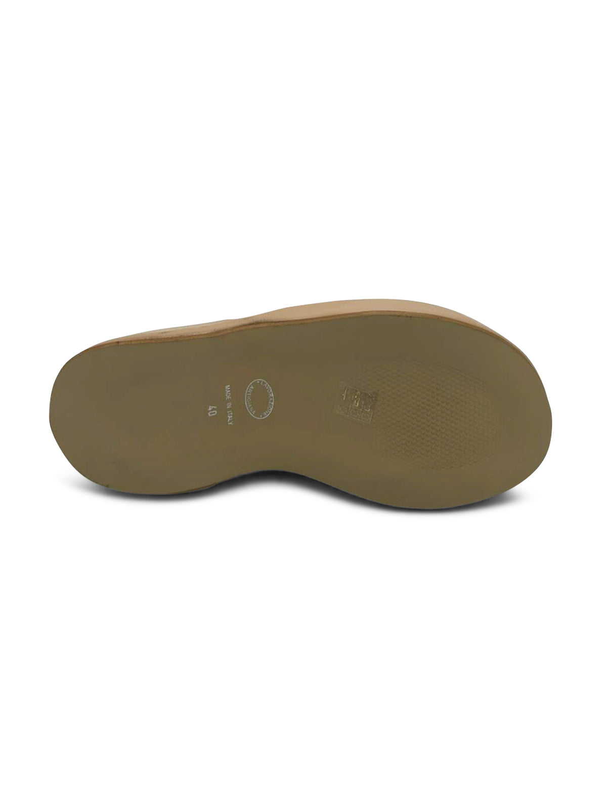 Sandali Ballerina Donna in Pelle Beige con Cinturini