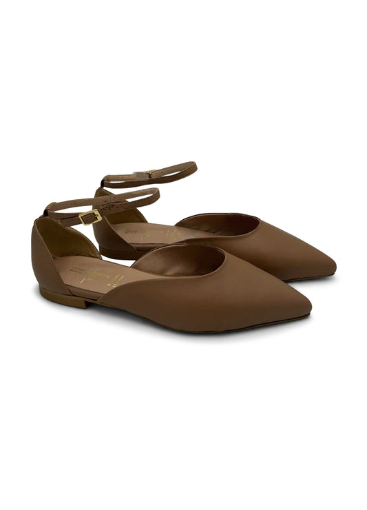 Ballerina in pelle a punta